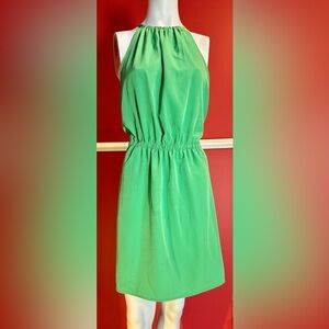 Zara basics green dress with halter top